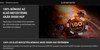 DoubleBet Fogadóiroda Üdvözlő Bónusz