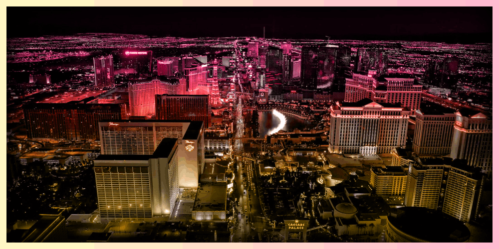 Las Vegas Strip during New Year