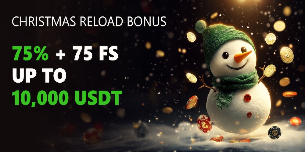 Christmas Reload Bonus at Bets.io: 75% + 75 Free Spins up to 10000 USDT