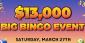 March Big Bingo Event at CyberBingo – Win a Share of $13,000