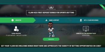 22Bet Sportsbook Welcome Bonus for Kenya