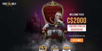 King Billy Casino Canadian Welcome Bonus