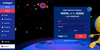 EvoSpin Casino Welcome Bonus