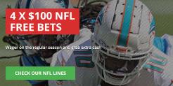 Score 4x $100 NFL Free Bets All Season Long at Everygame Sportsbook