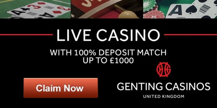 Get Your Hand on GBP 1,000 Thanks to your Coupon Code at Genting Casino