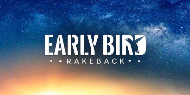 Early Bird Rakeback Offer: 888POKER Gives You 50% Rakeback in Cash