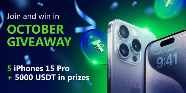 October Giveaway at Bets.io Casino: Win 5 Iphones!