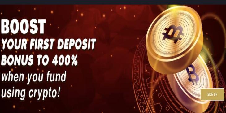 Boost Your Crypto Deposit in Vegas Crest Casino up to 400%